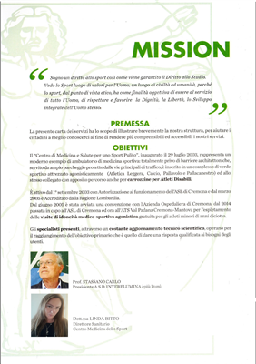 Centro Medicina Dello Sport Interflumina e la Carta dei Servizi